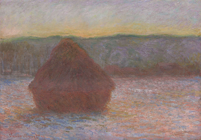 Slibeskive, tø, solnedgang W1284 - Claude Monet