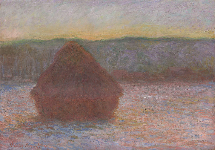 Slibeskive, tø, solnedgang W1284 - Claude Monet