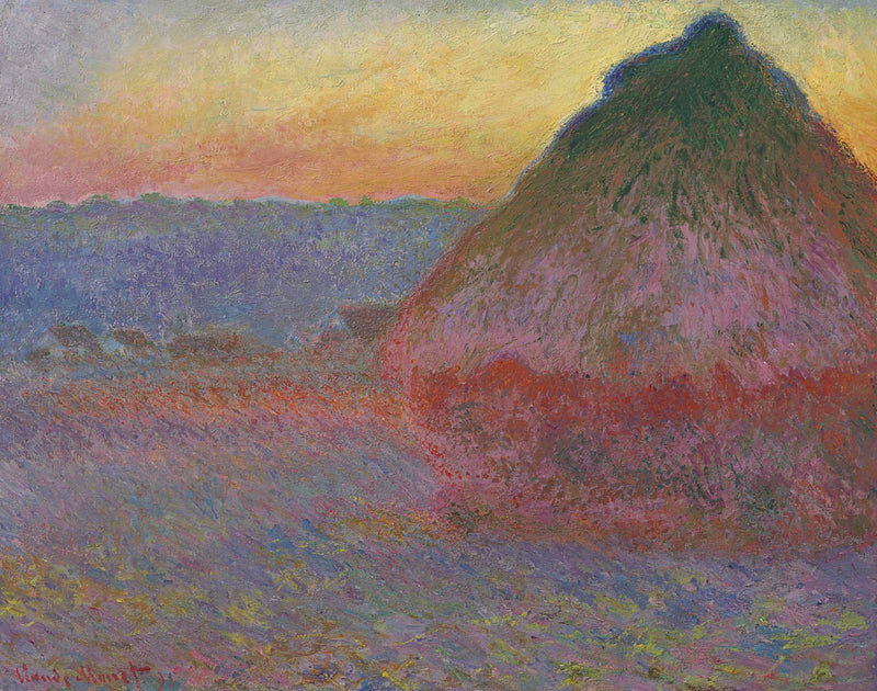 Slibeskive, lyserøde og blå print W1290 - Claude Monet
