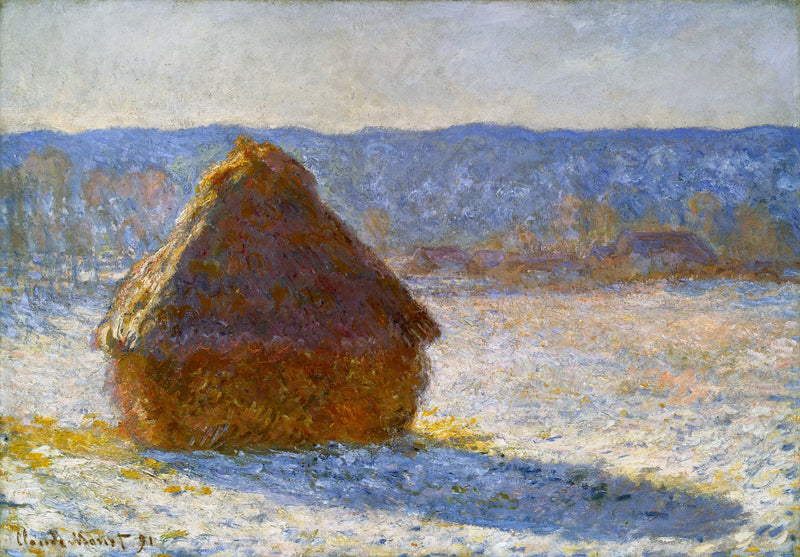 Slibeskive, sne effekt, om morgenen W1280 - Claude Monet