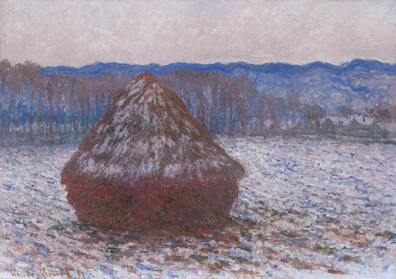 Slibeskive, sne effekt, om morgenen W1280 - Claude Monet
