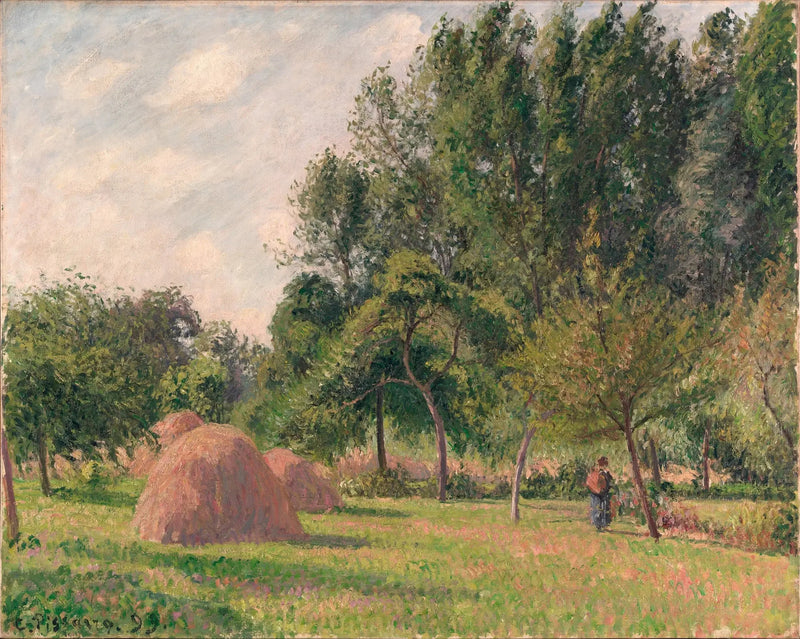 Høballer, morgen, Éragny - Camille Pissarro