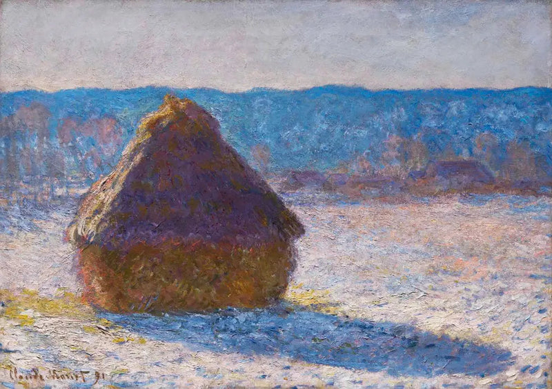 Møller, sneeffekt, om morgenen - Claude Monet