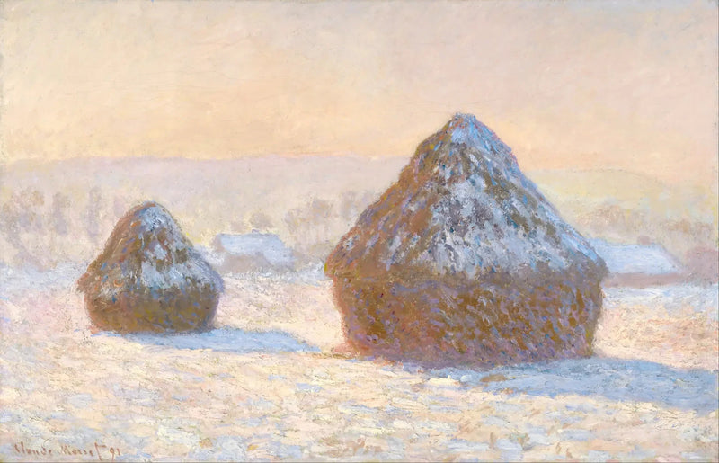 Møller, sneeffekt, om morgenen - Claude Monet