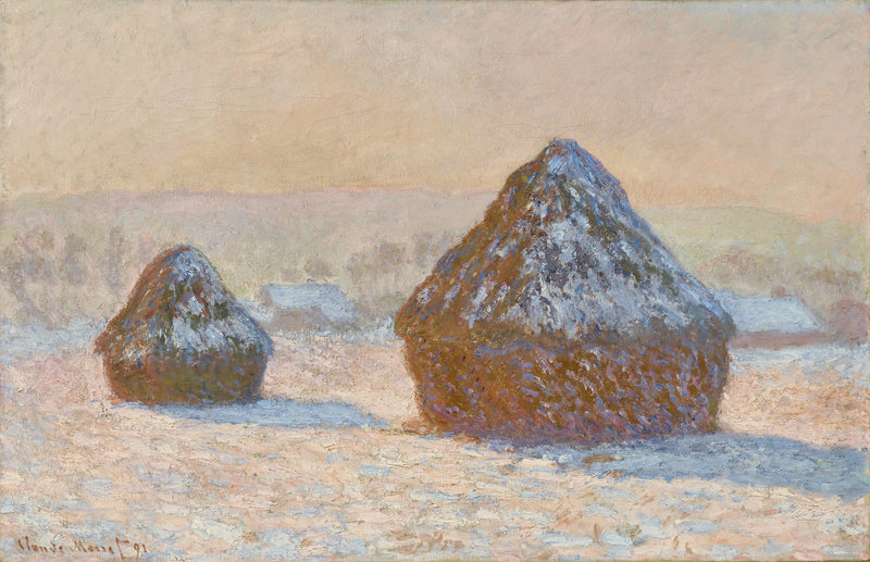 Slibeskiver, sneeffekt, om morgenen W1276 - Claude Monet