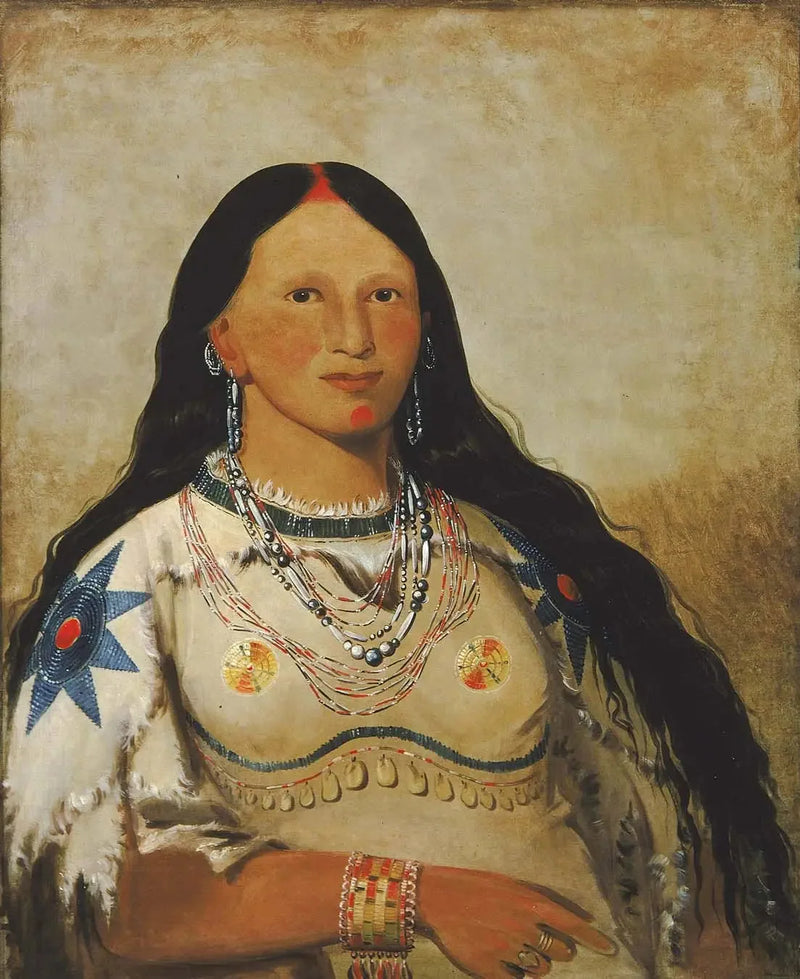 Mi-néek-ee-súnk-te-ka, Vison, en smuk pige - George Catlin