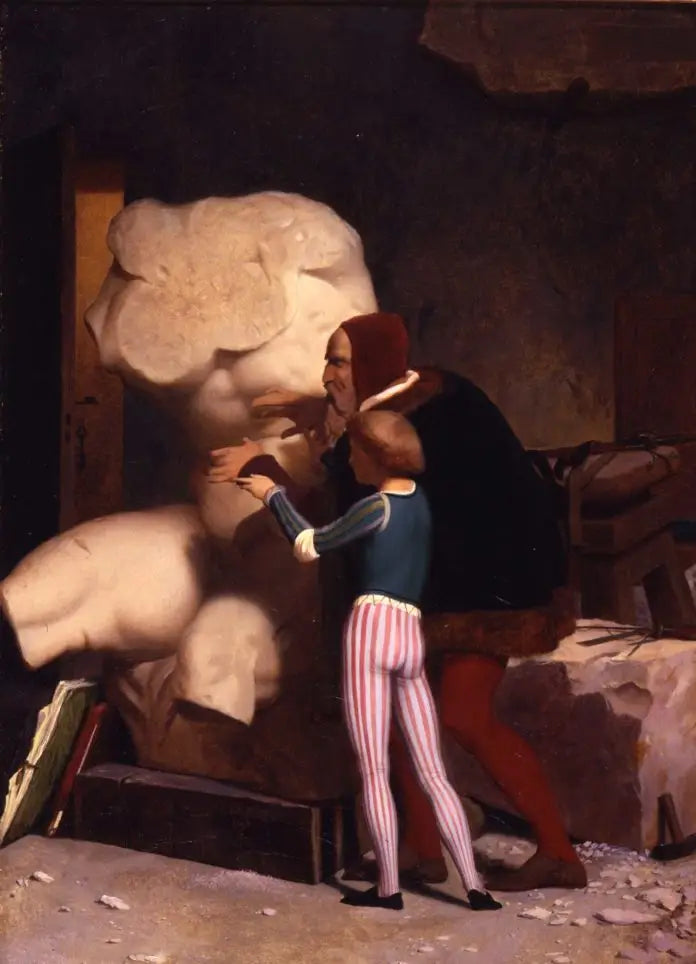 Michelangelo i sit atelier - Jean-Léon Gérôme