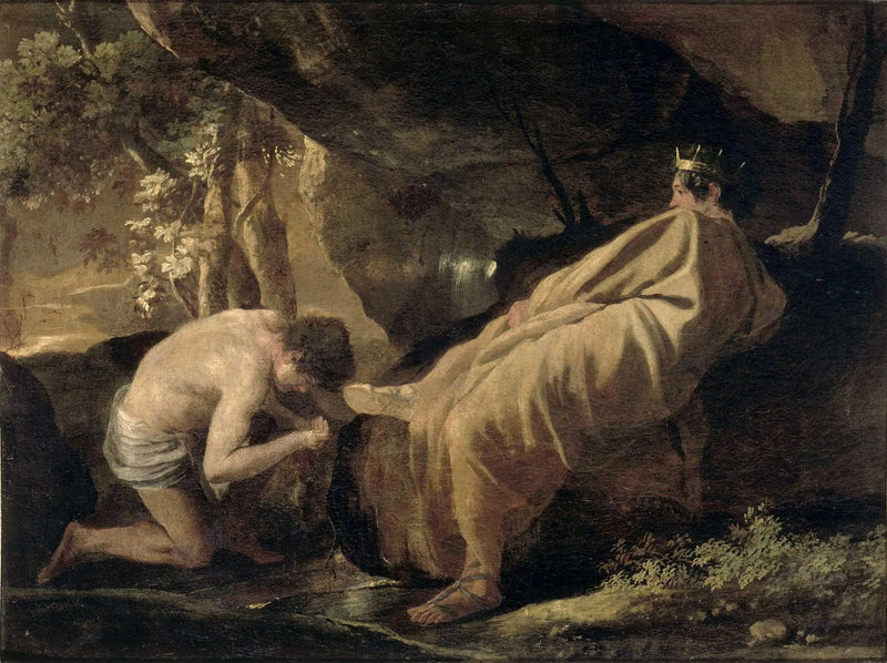 Midas ved kilden til Pactole - Nicolas Poussin