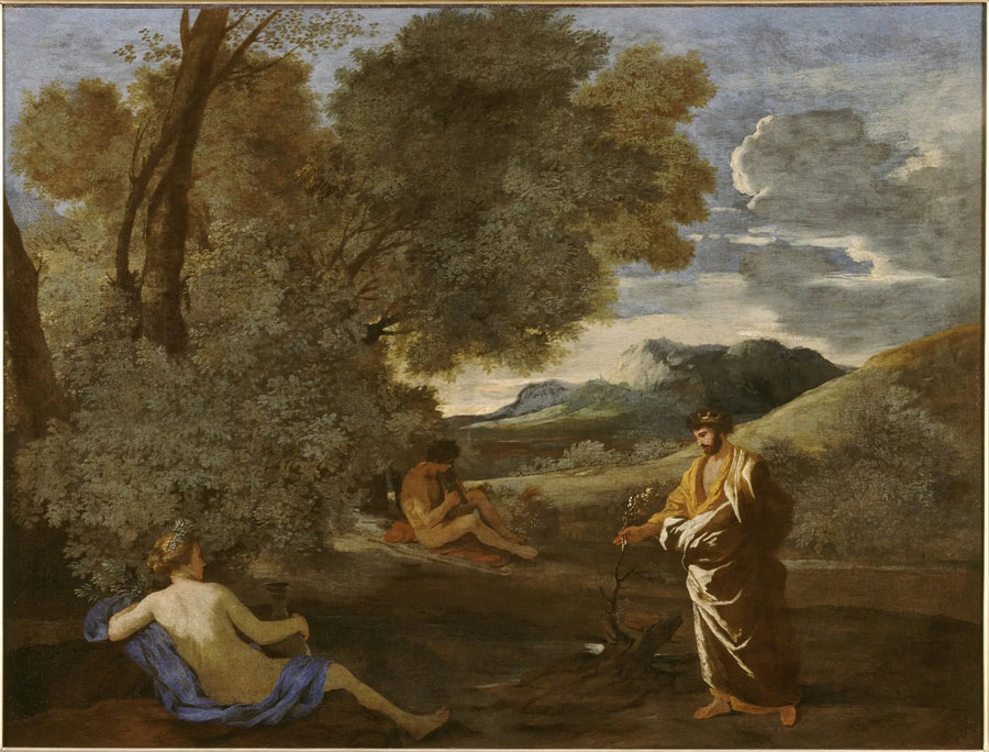 Midas forvandler enten eller grenen af en ege - Nicolas Poussin