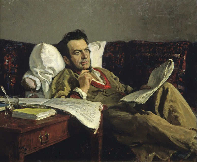 Mikhaïl Ivanovitch Glinka under komponeringen af operaen « Rouslan og Ludmila » - Ilya Repin