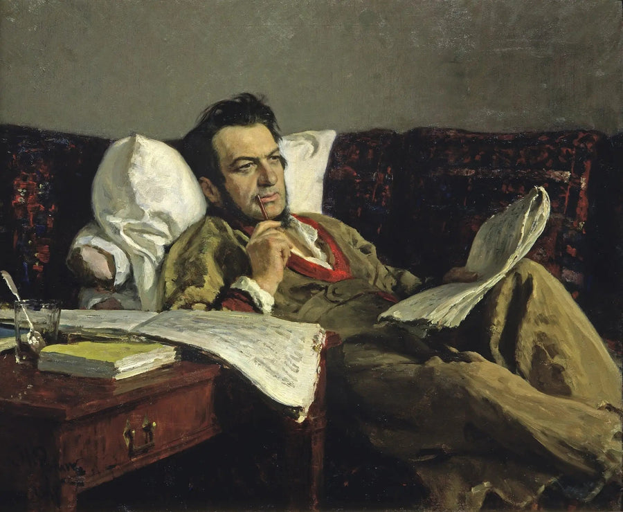 Mikhaïl Ivanovitch Glinka under komponeringen af operaen « Rouslan og Ludmila » - Ilya Repin