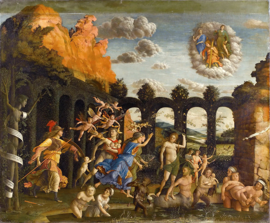 Minerve chassant les Vices du jardin de la Vertu - Andrea Mantegna image 1 copie de tableau peinte à la main