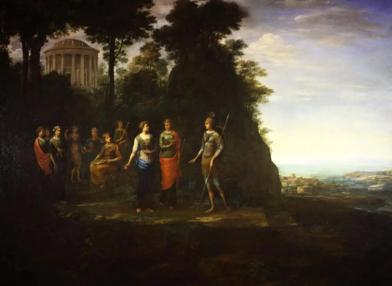 Minerve besøger Museerne på Parnassus - Claude Lorrain