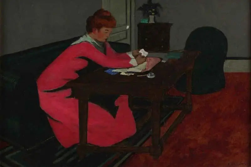 Misia på sit skrivebord - Félix Vallotton