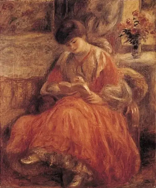 Misia Godebska-Sert siddende - Pierre-Auguste Renoir