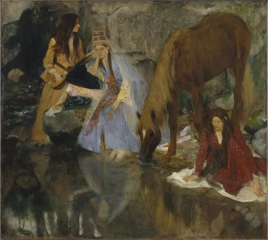Portræt af frøken Fiocre i ballet "Kilden" - Edgar Degas