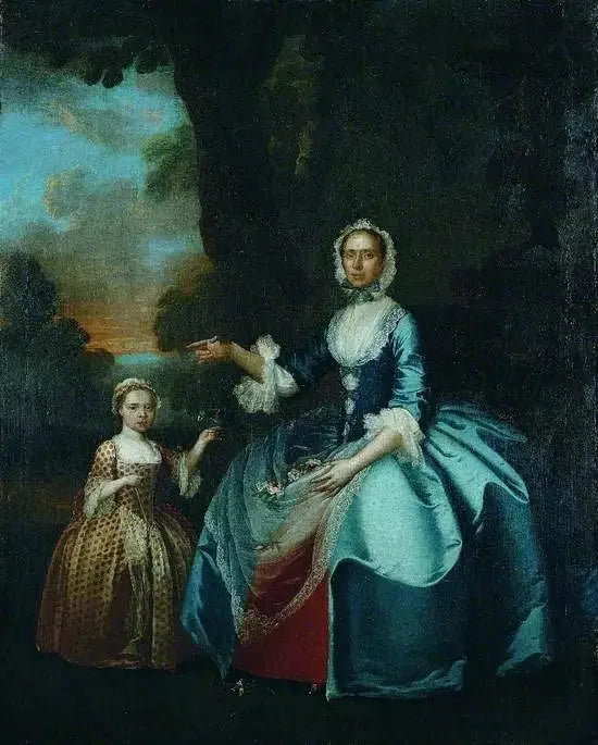 Mme Dawson de Retford og hendes datter - George Stubbs