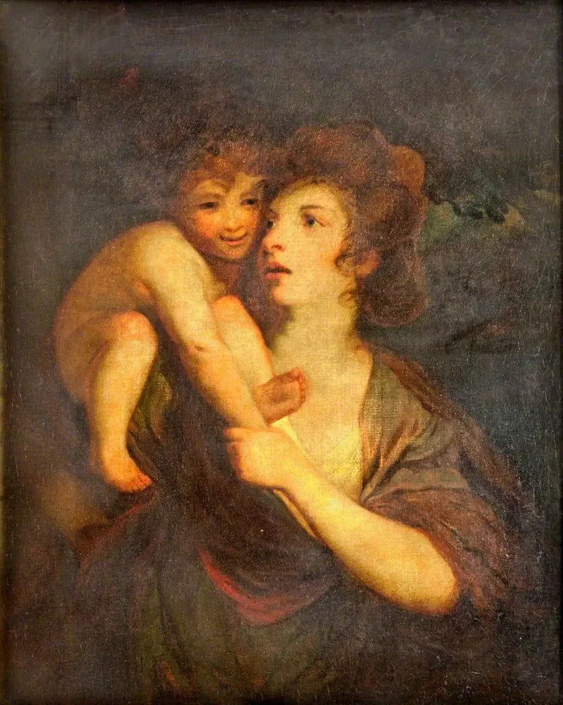 Mme Hartley (1750/1751–1824) og hendes barn - Joshua Reynolds