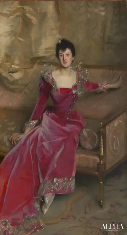 Mme Hugh Hammersley - John Singer Sargent - Reproductions de tableaux et peintures haut de gamme