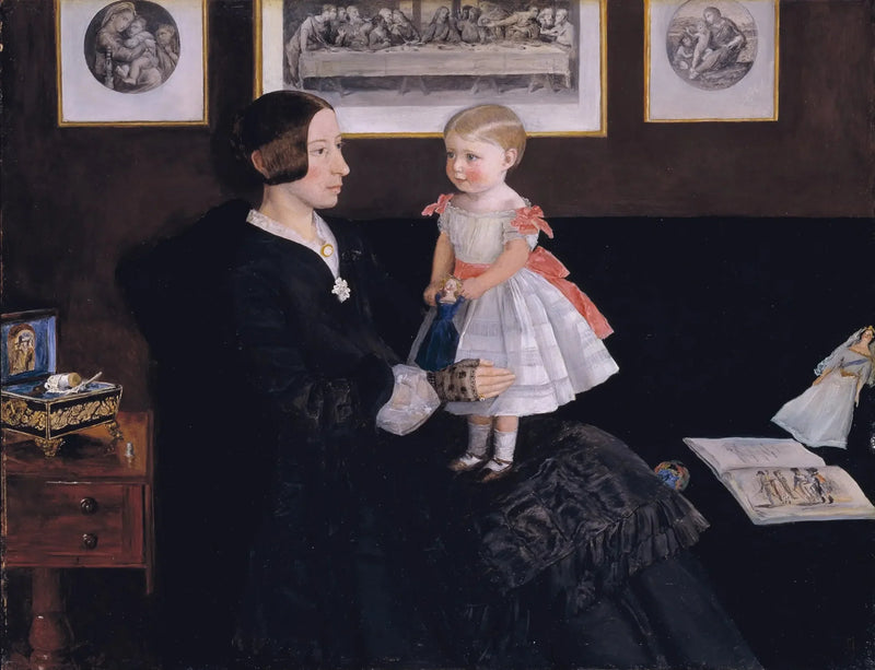 Mme James Wyatt Jr og hendes datter Sarah - John Everett Millais