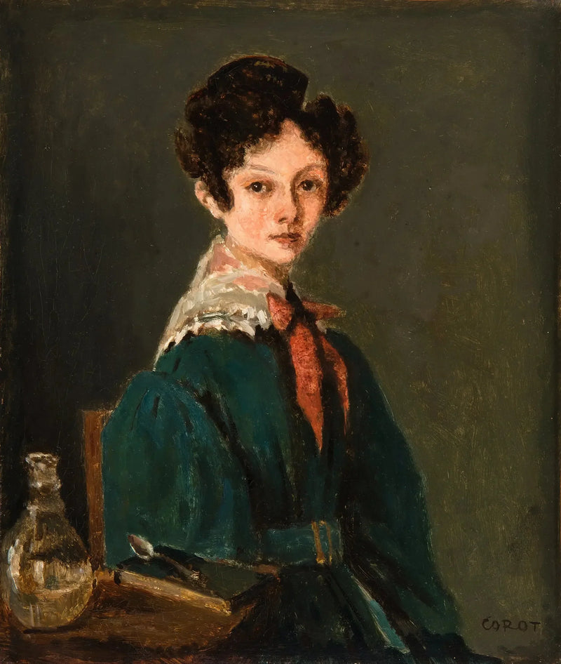 Mme Lemaistre, née Blanche Sennegon, niece of Corot (Mme Lemaistre, née Blanche Sennegon, niece of Corot) - Jean-Baptiste Camille Corot