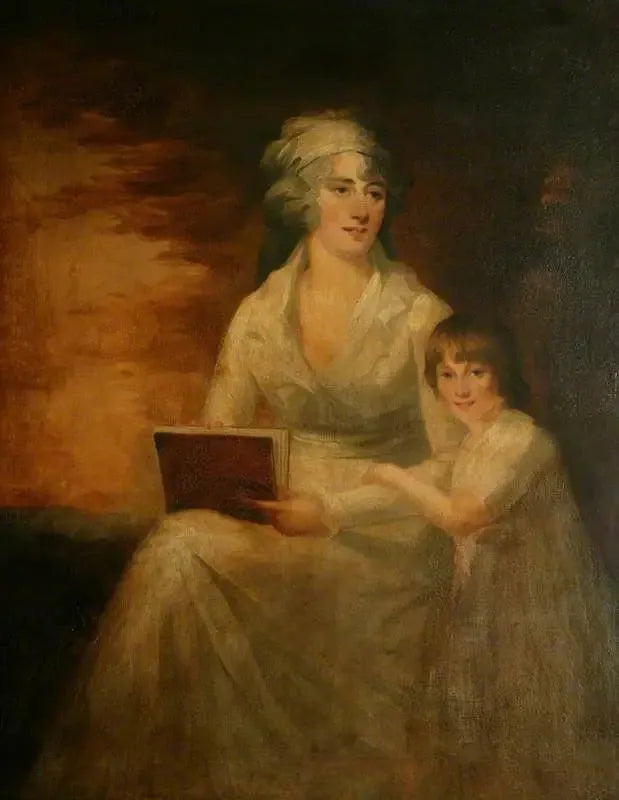 Fru Shafto Clarke og hendes datter - Henry Raeburn