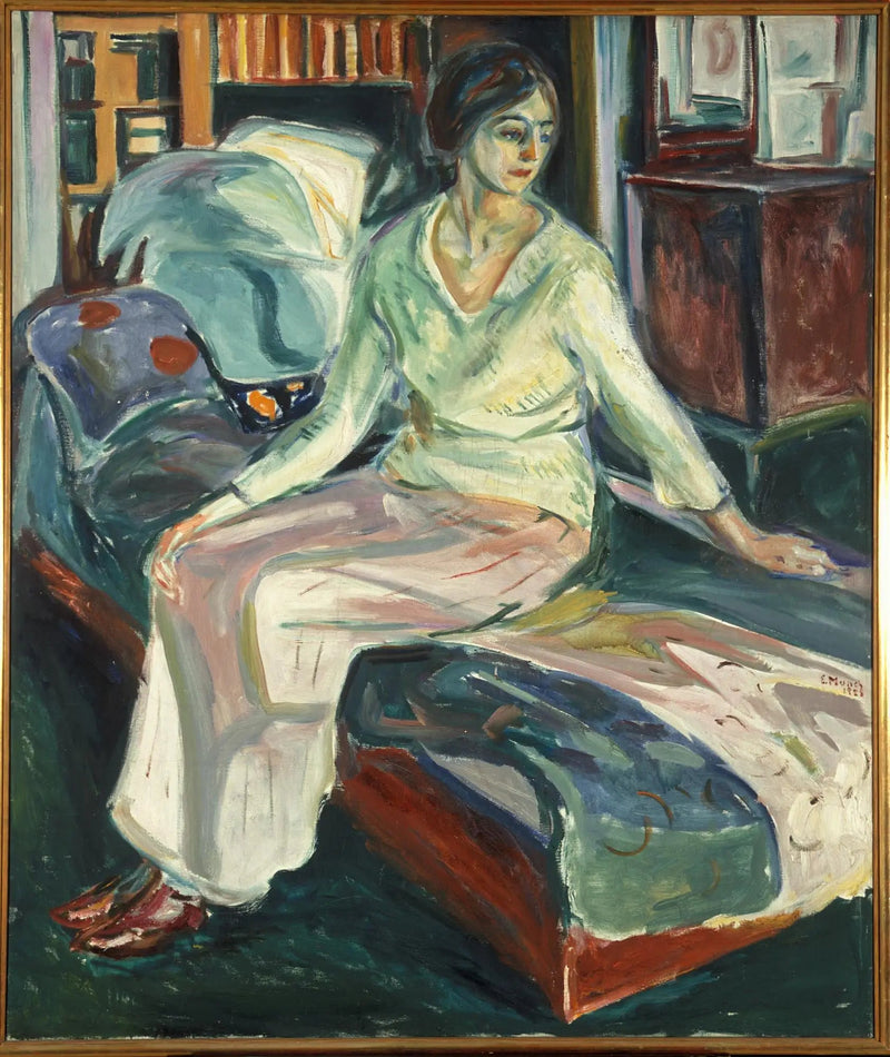 Model siddende på sofaen - Edvard Munch