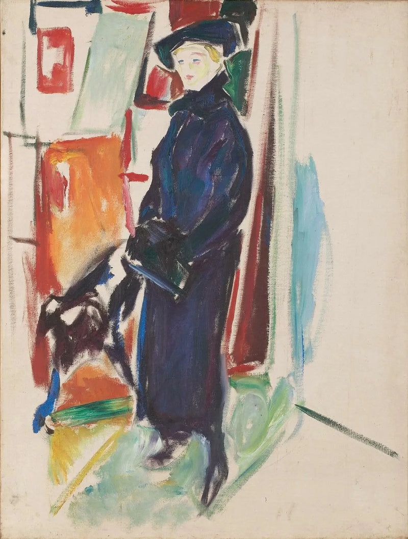 Model med hat og frakke - Edvard Munch