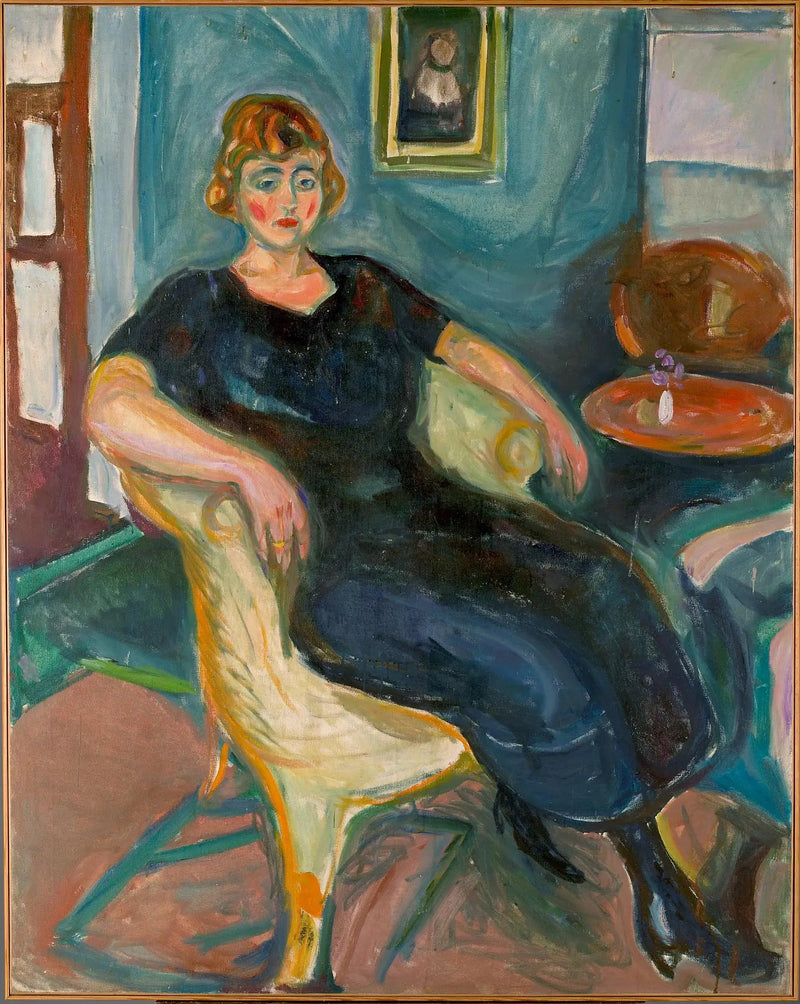 Model i en kurvestol - Edvard Munch