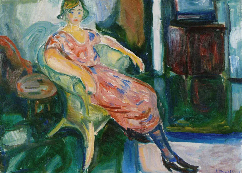 Model i en kurvestol - Edvard Munch