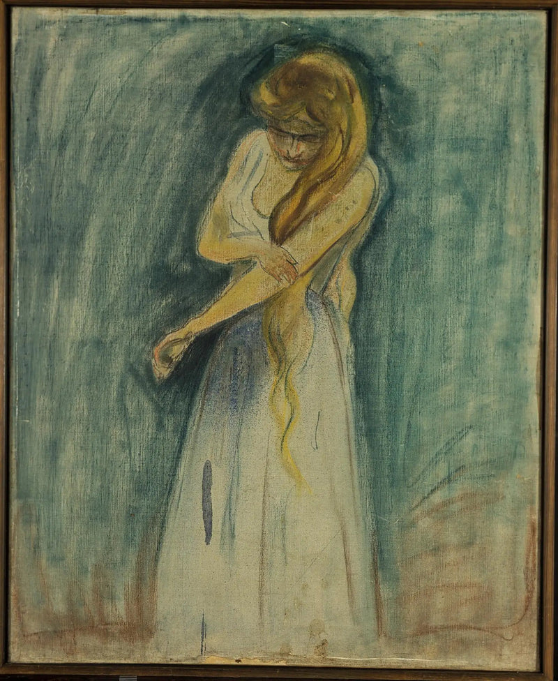 Model der klør sig på armene - Edvard Munch