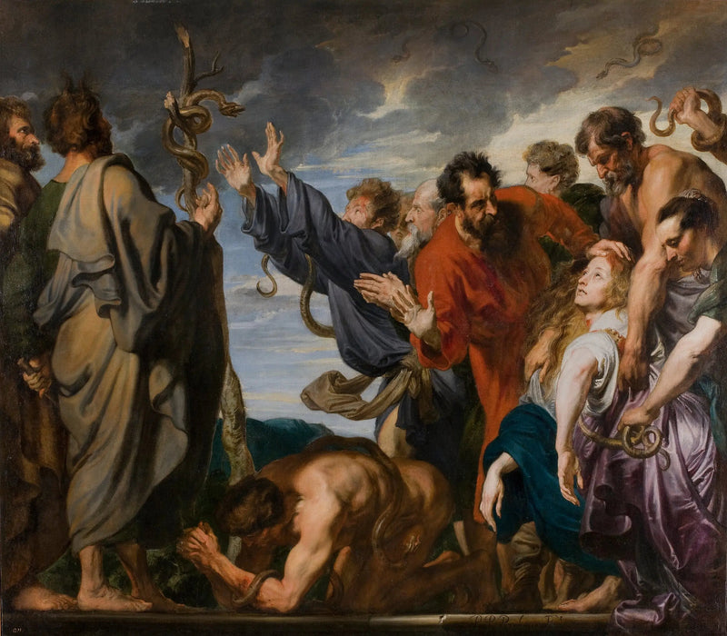 Moses og slangen fra Aïrain - Antoine van Dyck