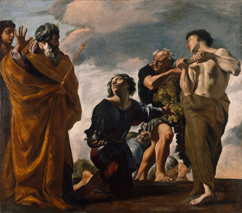 Moses og Canaan's sendebud - Giovanni Lanfranco