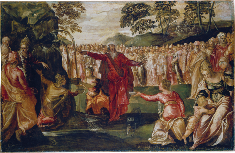 Moses slår på klippen - Jacopo Tintoretto
