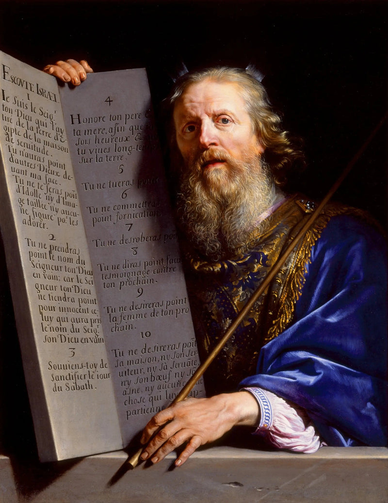 Moses præsenterer lovens tavler - Philippe de Champaigne