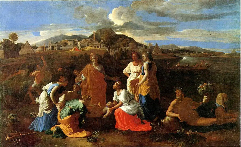 Moses reddet fra vandet - Nicolas Poussin