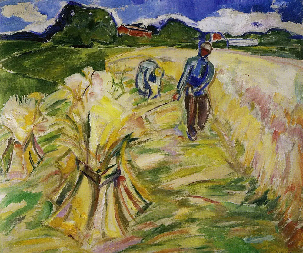 Moisson du maïs - Edvard Munch image 1 reproduction d’œuvre d’art à l’huile