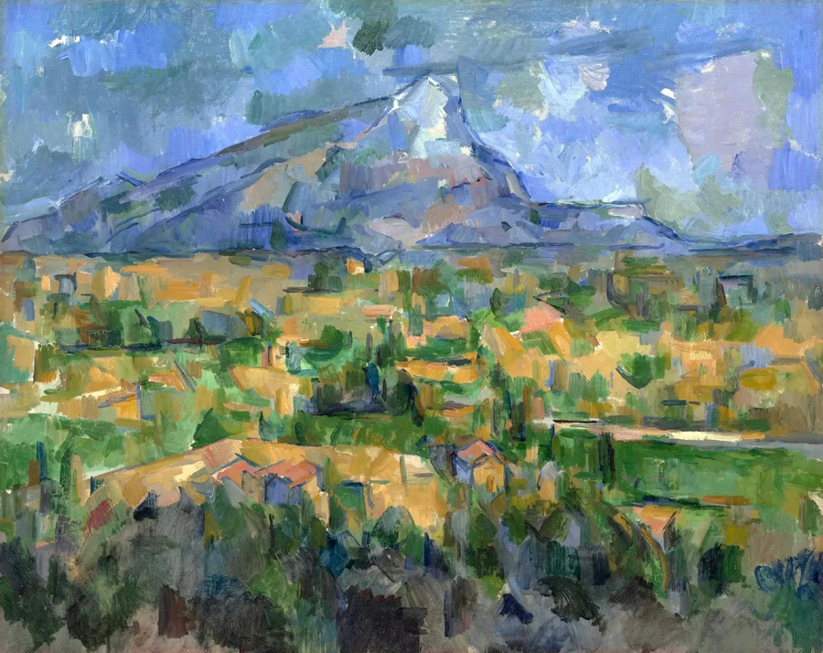 La Montagne Sainte-Victoire vue des Lauves 1902–1904 par Paul Cézanne au Philadelphia Museum of Art – reproduction peinture à l’huile sur toile