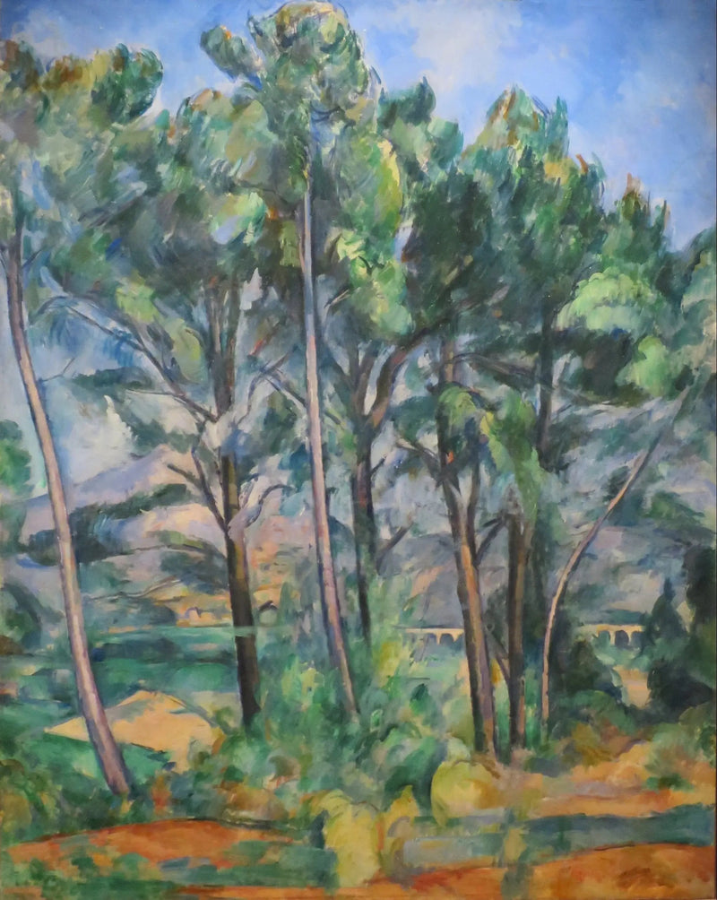 Montagne Sainte-Victoire og viadukten ved Valcros-siden - Paul Cézanne