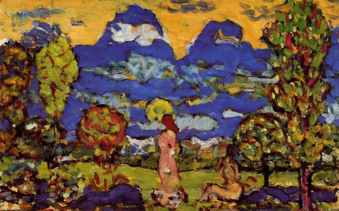 Montagnes Bleues - Maurice Prendergast image 1 copie peinte à la main à l’huile