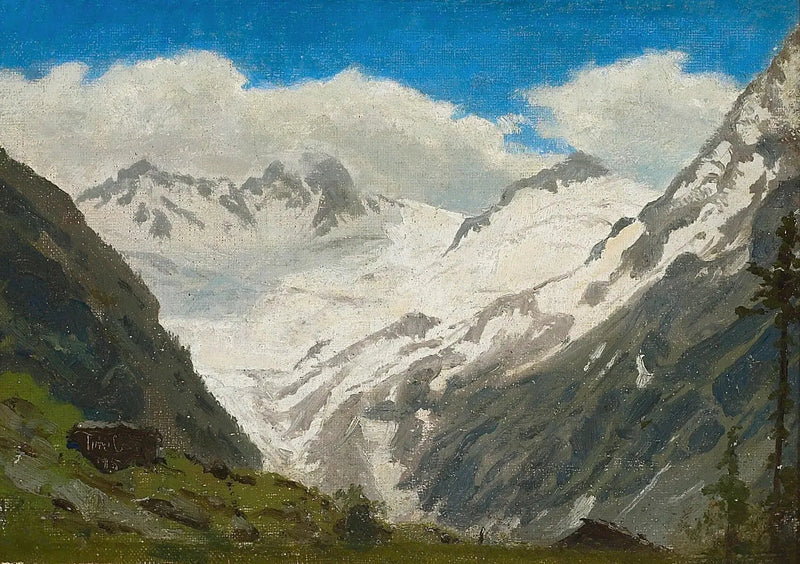 Sneklædte bjerge. Tyrol. - Peder Severin Krøyer