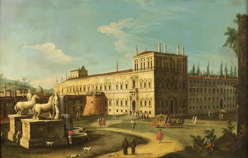 Monte Cavallo og Quirinal-paladset, Rom - Canaletto