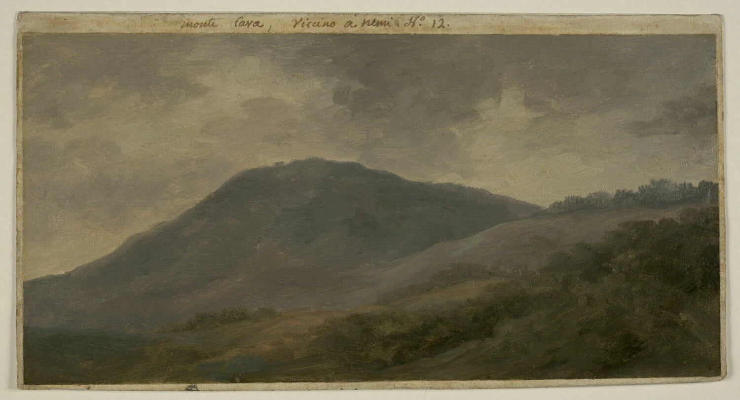 Le Monte Cavo, près de Nemi, dit aussi : Le Monte Cavo par temps de pluie - Pierre de Valenciennes