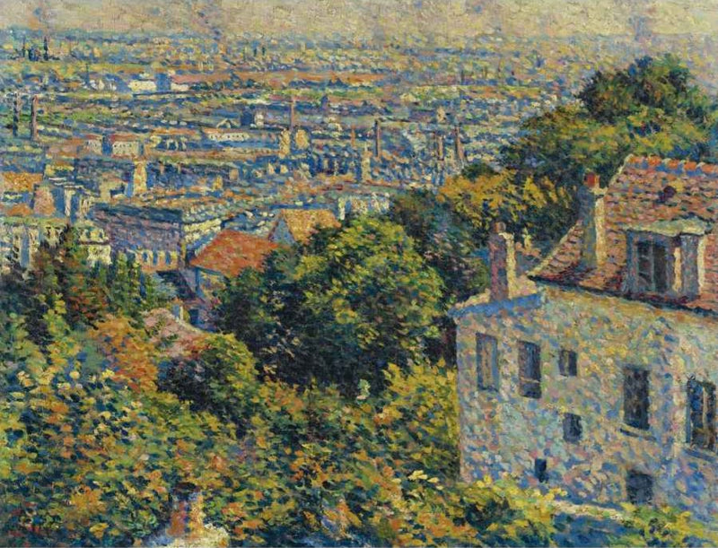 Montmartre, fra Cortot-gaden. Udsigt mod Saint-Denis - Maximilien Luce