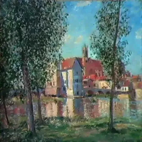 Moret-sur-Loing : Morgen sol - Alfred Sisley