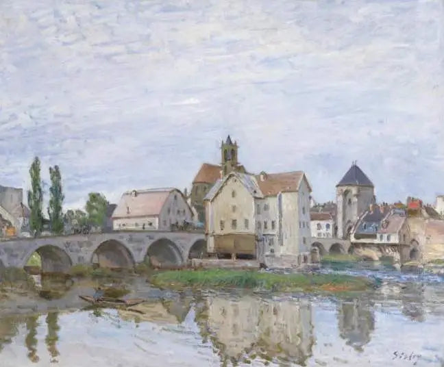 Moret-sur-Loing - Gråt vejr - Alfred Sisley