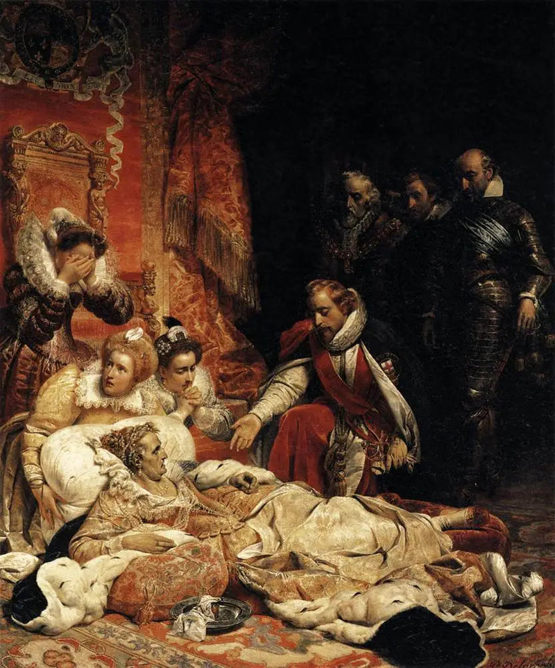 Døden af Elisabeth, Englands dronning, i 1603 - Paul Delaroche