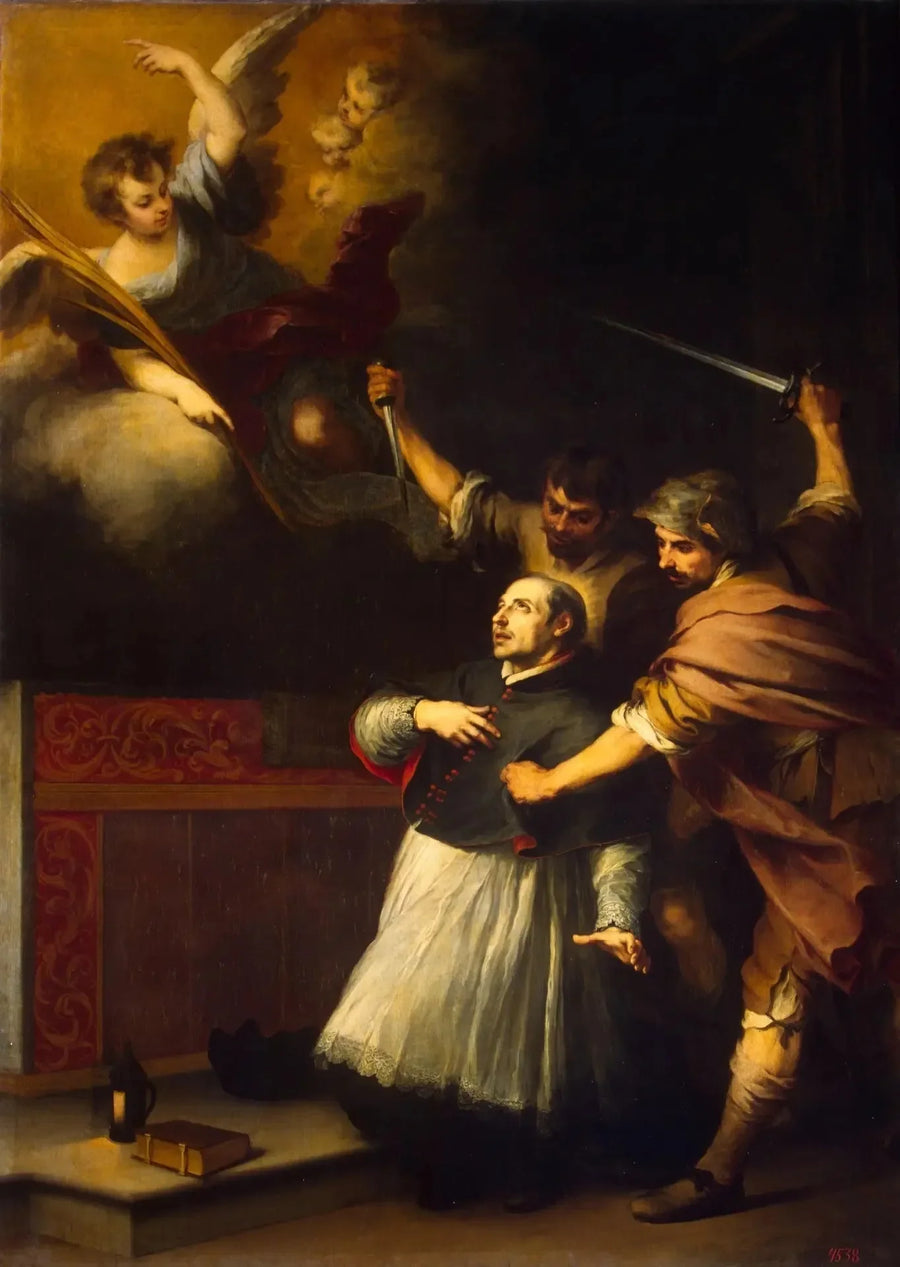 Inquisitor Pedro de Arbues' død - Bartolomé Esteban Murillo