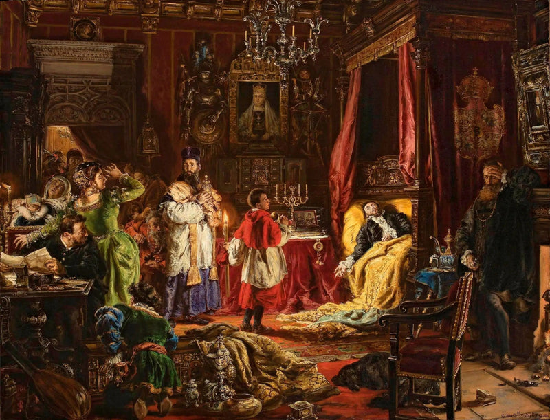 Sigismond Augustes død i Knyszyn i 1572 - Jan Matejko