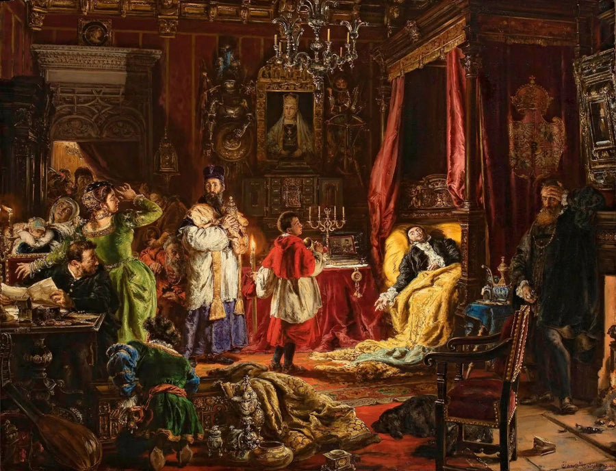 Sigismond Augustes død i Knyszyn i 1572 - Jan Matejko